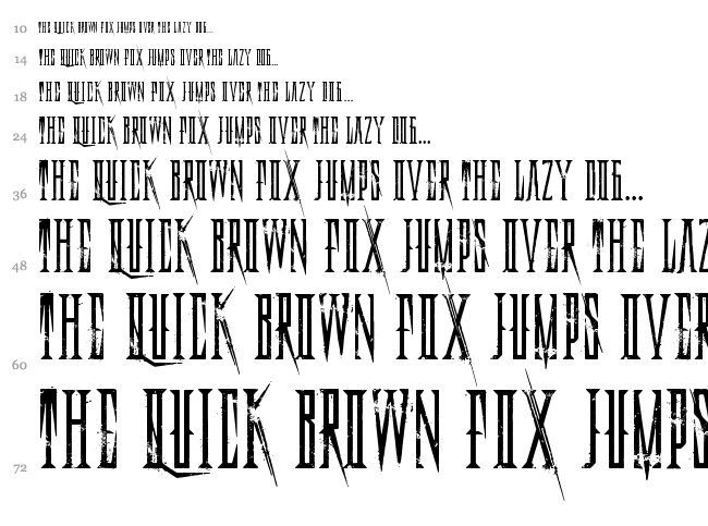 Deadly Black Chain font waterfall